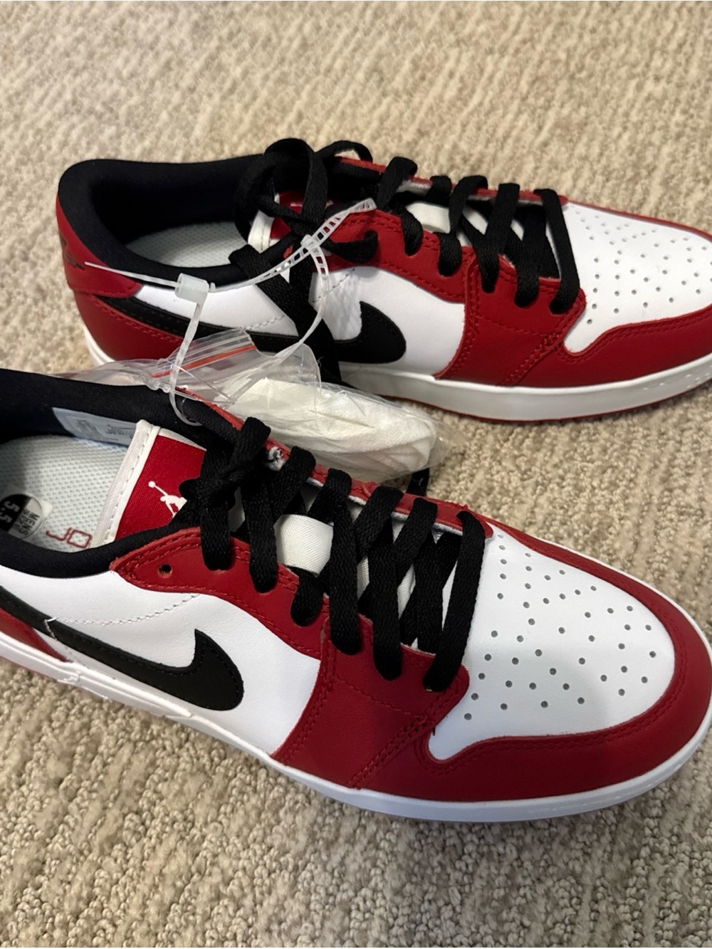 NEW Air Jordan 1 Golf Spike Low Chicago Red Size 5.5 BNIB IQ3417-600. No box.